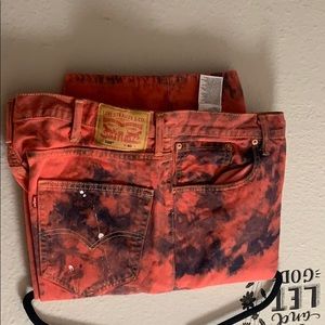 Levis Red Denim Shorts